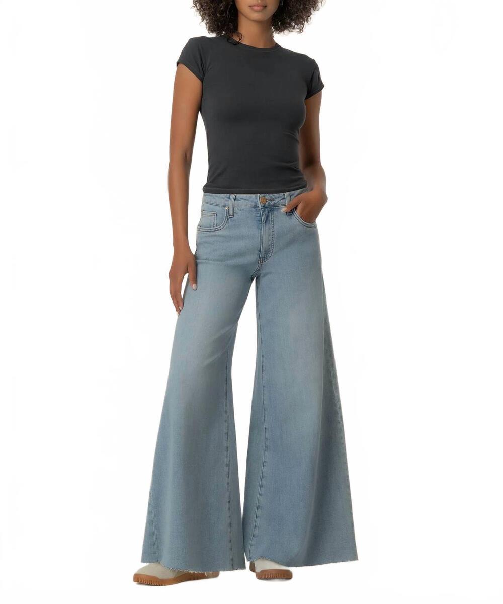 NEW KUT FROM THE KLOTH blake high rise super wide leg jeans in transcendent wash